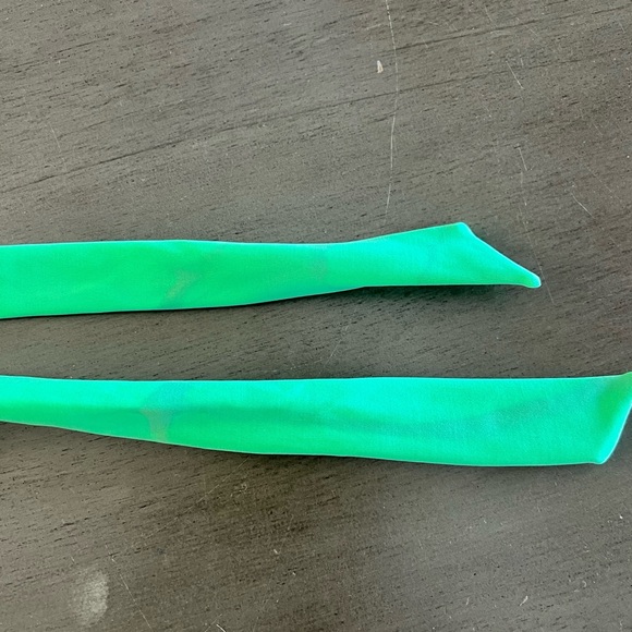 PINK Victoria's Secret Blue & Green Rhinestone Heart & Peace Sign Bikini Top L - Picture 5 of 5